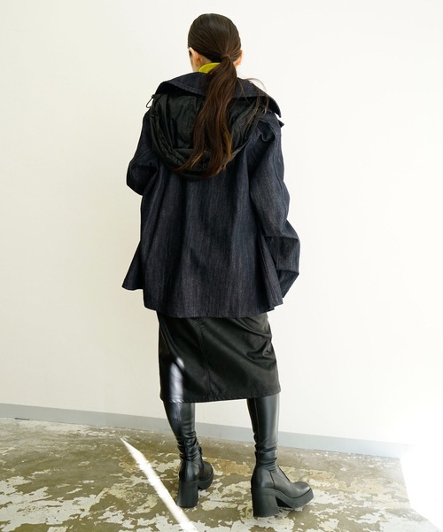 G.V.G.V.（ジーヴィージーヴィー）の「DENIM JACKET（デニムジャケット・レディース・ダークネイビー・36/34）」の20枚目の写真