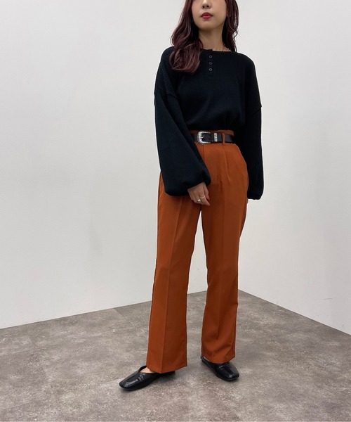 apres jour mignon(アプレジュールミニョン)の「ワッフルヘンリートップス【ZOZOTOWN限定アイテム】(Tシャツ/カットソー・レディース・アイボリー/カーキ/ブラック・X-LARGE/フリー)」の9枚目の写真