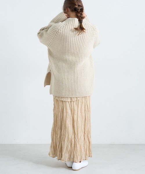 PUAL CE CIN（ピュアルセシン）の「【Du noir】ウールカシミヤ ハイネックニットプルオーバー（ニット/セーター・レディース・ブラック/ベージュ/モカ・FREE）」の10枚目の写真