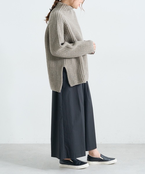 PUAL CE CIN（ピュアルセシン）の「【Du noir】ウールカシミヤ ハイネックニットプルオーバー（ニット/セーター・レディース・ブラック/ベージュ/モカ・FREE）」の7枚目の写真