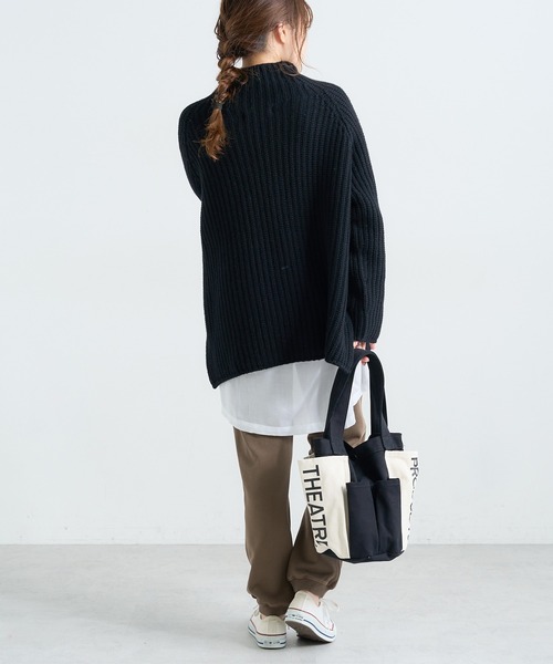 PUAL CE CIN（ピュアルセシン）の「【Du noir】ウールカシミヤ ハイネックニットプルオーバー（ニット/セーター・レディース・ブラック/ベージュ/モカ・FREE）」の15枚目の写真