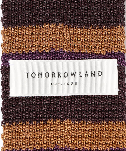 TOMORROWLAND (トゥモローランド)の「TOMORROWLAND シルク ボーダーニットタイ(ネクタイ・メンズ・ブラック/ブルー系その他3/パープル系その他3・FREE)」の10枚目の写真