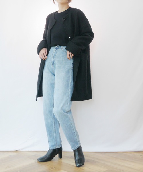 AZUL ENCANTO（アズールエンカント）の「ブークレーノーカラーコート（その他アウター・レディース・ブラック/ベージュ/ネイビー・FREE）」の7枚目の写真