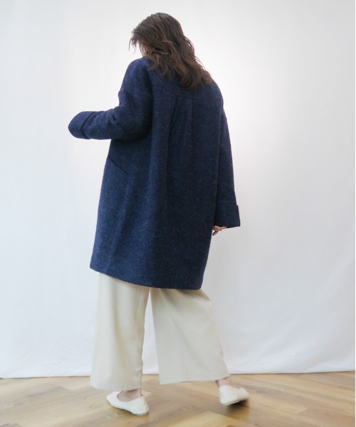 AZUL ENCANTO（アズールエンカント）の「ブークレーノーカラーコート（その他アウター・レディース・ブラック/ベージュ/ネイビー・FREE）」の16枚目の写真