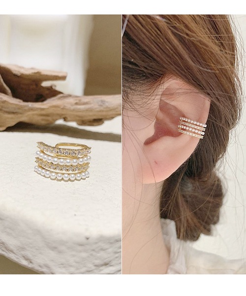 florist（フローリスト）の「トレンドデザインのゴールドイヤーカフ（イヤーカフ・レディース・その他1/その他2/その他3/その他4/その他5/その他6/その他7/その他8/その他9/その他10・FREE）」の2枚目の写真