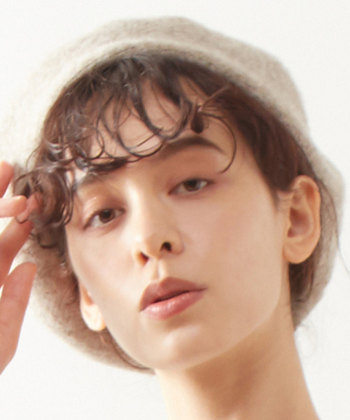 MELROSE claire(メルローズ クレール)の「【アンチピリング加工で毛玉が出来づらい♪ベレー帽】(ハンチング/ベレー帽・レディース・ブラック/ベージュ/ブラウン・FREE)」の4枚目の写真