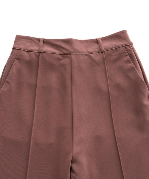 Chaco closet（チャコ クローゼット）の「ウエストゴム センターシーム ストレートパンツ（スラックス・レディース・ピンク・M/TM）」の3枚目の写真