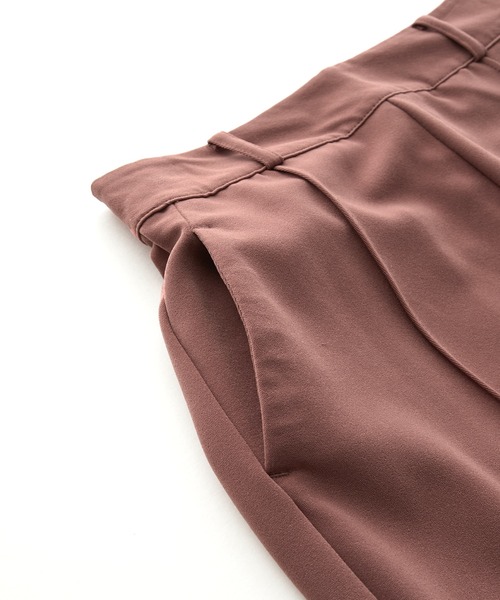 Chaco closet（チャコ クローゼット）の「ウエストゴム センターシーム ストレートパンツ（スラックス・レディース・ピンク・M/TM）」の5枚目の写真