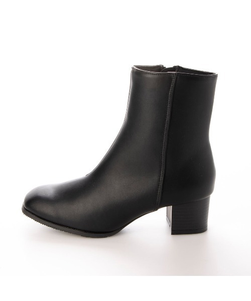 Realta（レアルタ）の「Realta(レアルタ)  スクエアトゥスタックヒールショート ブーツ（ブーツ・レディース・ブラック/ダークブラウン/ブラック系その他・LL/L/M/S）」の9枚目の写真