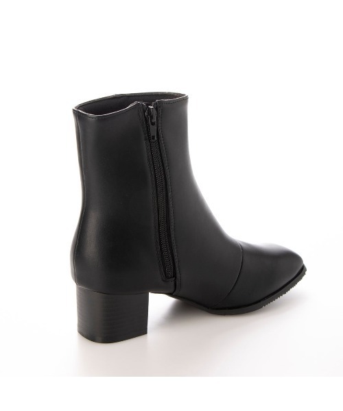 Realta（レアルタ）の「Realta(レアルタ)  スクエアトゥスタックヒールショート ブーツ（ブーツ・レディース・ブラック/ダークブラウン/ブラック系その他・LL/L/M/S）」の12枚目の写真