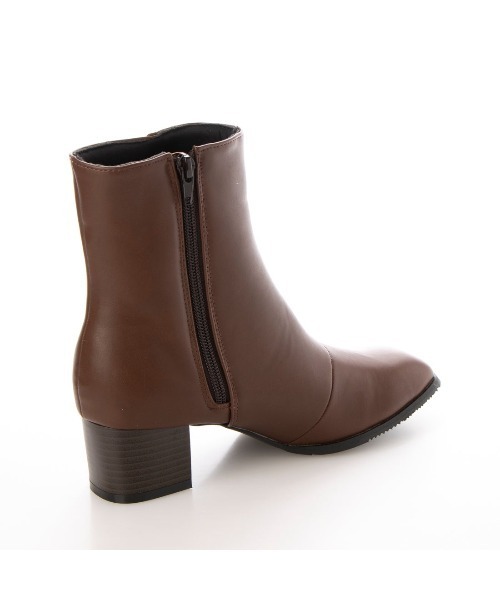 Realta（レアルタ）の「Realta(レアルタ)  スクエアトゥスタックヒールショート ブーツ（ブーツ・レディース・ブラック/ダークブラウン/ブラック系その他・LL/L/M/S）」の14枚目の写真