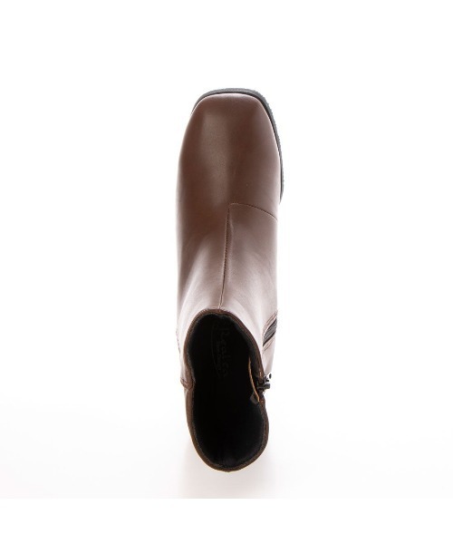 Realta（レアルタ）の「Realta(レアルタ)  スクエアトゥスタックヒールショート ブーツ（ブーツ・レディース・ブラック/ダークブラウン/ブラック系その他・LL/L/M/S）」の17枚目の写真