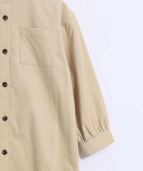 coen（コーエン）の「【coen キッズ】コーデュロイシャツワンピース（シャツワンピース・キッズ・ベージュ/ライム・110/130/120/100）」の4枚目の写真