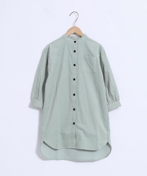 coen（コーエン）の「【coen キッズ】コーデュロイシャツワンピース（シャツワンピース・キッズ・ベージュ/ライム・110/130/120/100）」の9枚目の写真