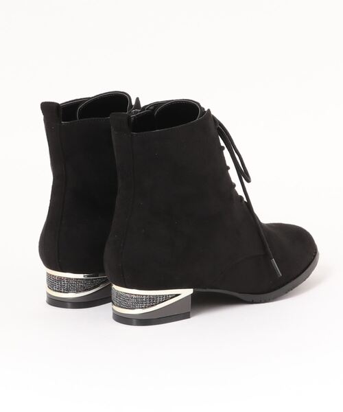 JELLY BEANS（ジェリービーンズ）の「カラーブロックヒールレースアップブーツ(204-42741)JELLY BEANS(ジェリービーンズ)（ブーツ・レディース・ダークブラウン/グレイッシュベージュ/ブラック・M/L/S）」の11枚目の写真