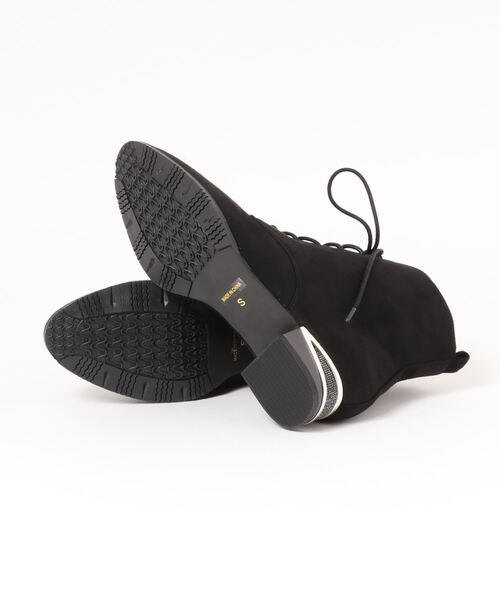 JELLY BEANS（ジェリービーンズ）の「カラーブロックヒールレースアップブーツ(204-42741)JELLY BEANS(ジェリービーンズ)（ブーツ・レディース・ダークブラウン/グレイッシュベージュ/ブラック・M/L/S）」の12枚目の写真