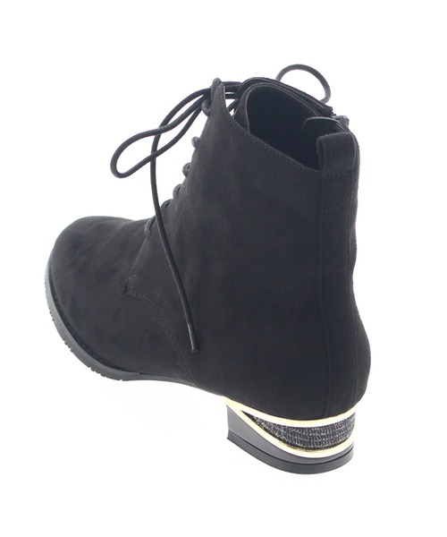 JELLY BEANS（ジェリービーンズ）の「カラーブロックヒールレースアップブーツ(204-42741)JELLY BEANS(ジェリービーンズ)（ブーツ・レディース・ダークブラウン/グレイッシュベージュ/ブラック・M/L/S）」の5枚目の写真