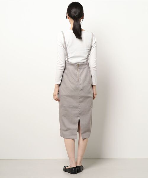 Te chichi(テチチ)の「細コールサス付タイトスカート(スカート・レディース・グレー/グリーン/チャコール・SMALL/MEDIUM)」の4枚目の写真