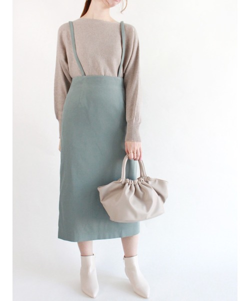 Te chichi(テチチ)の「細コールサス付タイトスカート(スカート・レディース・グレー/グリーン/チャコール・SMALL/MEDIUM)」の1枚目の写真