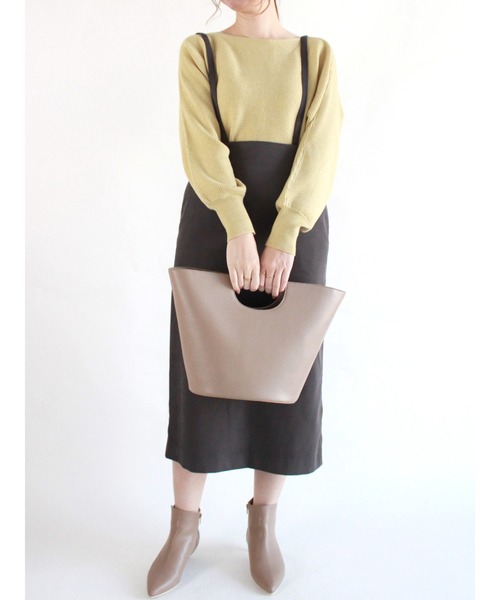 Te chichi(テチチ)の「細コールサス付タイトスカート(スカート・レディース・グレー/グリーン/チャコール・SMALL/MEDIUM)」の3枚目の写真