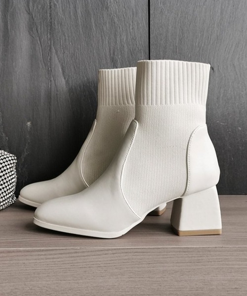 KOR（ケーオーアール）の「サイドゴアショートブーツ（ブーツ・レディース・ブラック/アイボリー・40/38/39/35/36/37）」の21枚目の写真