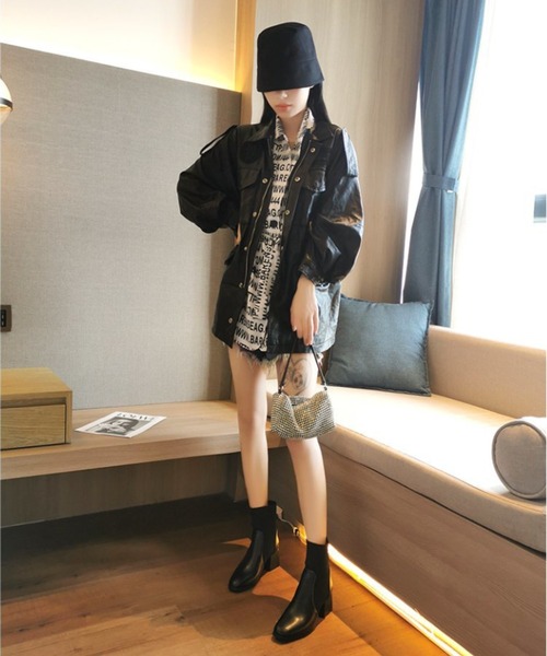 KOR（ケーオーアール）の「サイドゴアショートブーツ（ブーツ・レディース・ブラック/アイボリー・40/38/39/35/36/37）」の8枚目の写真