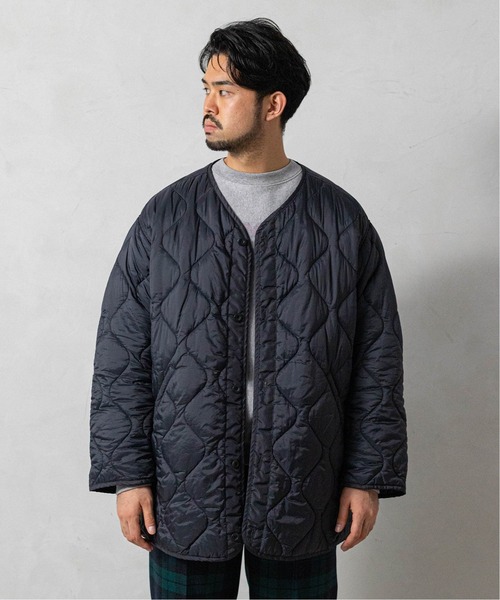 EDIFICE（エディフィス）の「ミリタリーライナー 2WAYキルティングコート（ミリタリージャケット・メンズ・ブラック/ベージュ・SMALL/MEDIUM/LARGE）」の16枚目の写真