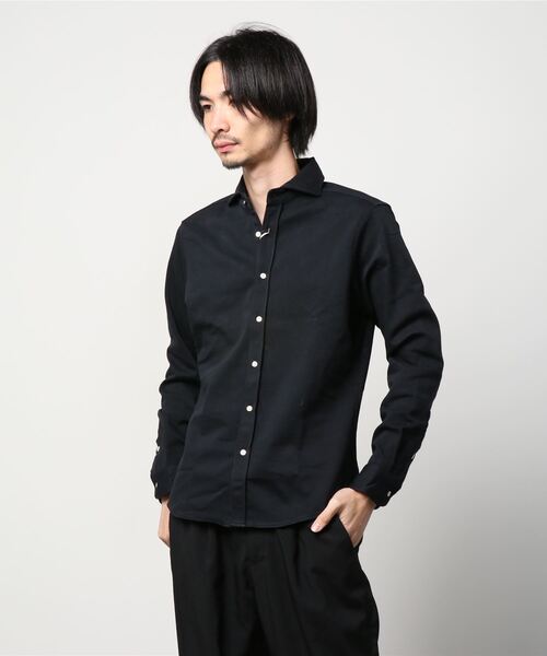 RAWLIFE(ロウライフ)の「SCROLL/スクロール/ストレッチデニムシャツ(シャツ/ブラウス・メンズ・ブラック/ネイビー・X-LARGE/LARGE/MEDIUM)」の2枚目の写真