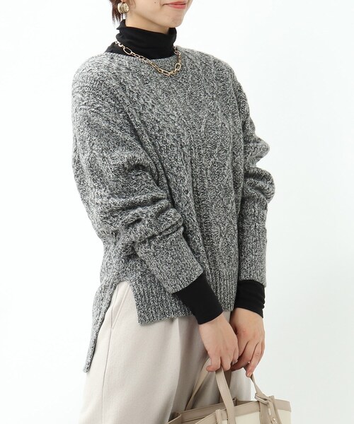 UNTITLED（アンタイトル）の「◇「L」【WEB限定】ケーブル編みニット