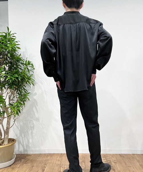 Niell（ニール）の「バンドカラーオーバーサイズシャツ〇（シャツ/ブラウス・メンズ・ホワイト/ブラック/サックスブルー・S/M/L）」の13枚目の写真