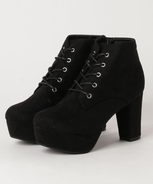 Mystic Glow 厚底レースアップショートブーツ ブーツ Mystic Glow ミステック グロウ のファッション通販 Zozotown