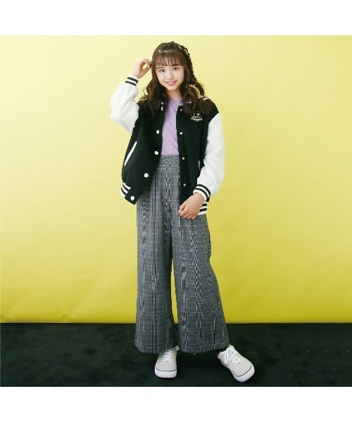 Candychuu（キャンディチュウ）の「サス付きチェックワイドパンツ（その他パンツ・キッズ・ブラウン/グレー・SS/S/M/XXS）」の3枚目の写真