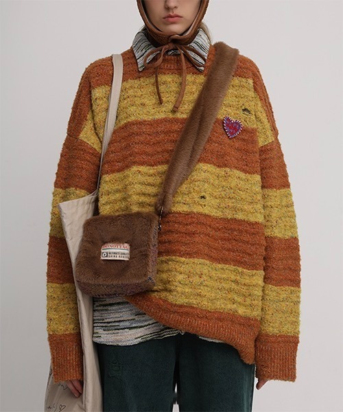 MASONPRINCE(メイソンプリンス)の「ワンポイント ファーショルダーバッグ BB141161【DO NOT TAG】(ショルダーバッグ・レディース・パープル/ブラウン・FREE)」の10枚目の写真