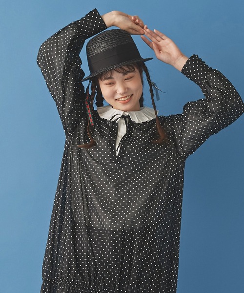 Malle(マル)の「△malle 麦ブレードハット NO.4(ハット・レディース・ブラック/ナチュラル・FREE)」の8枚目の写真