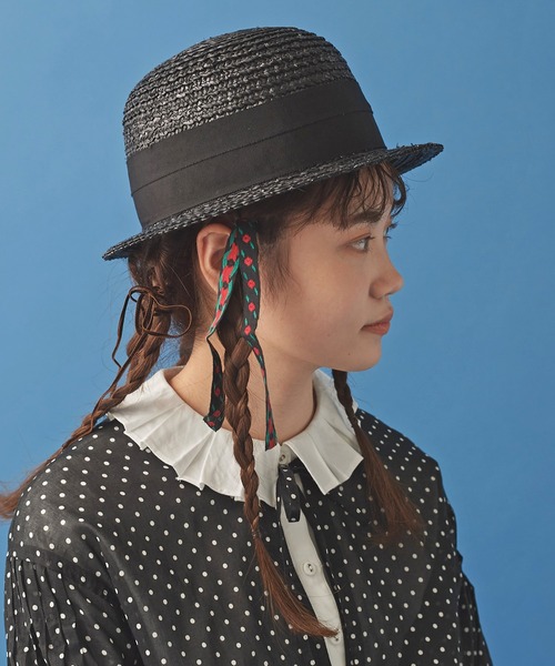 Malle(マル)の「△malle 麦ブレードハット NO.4(ハット・レディース・ブラック/ナチュラル・FREE)」の10枚目の写真