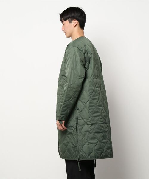 #【TAION/タイオン】MILITARY ZIP V NECK DOWN COAT/ミリタリージップVネックダウンコート