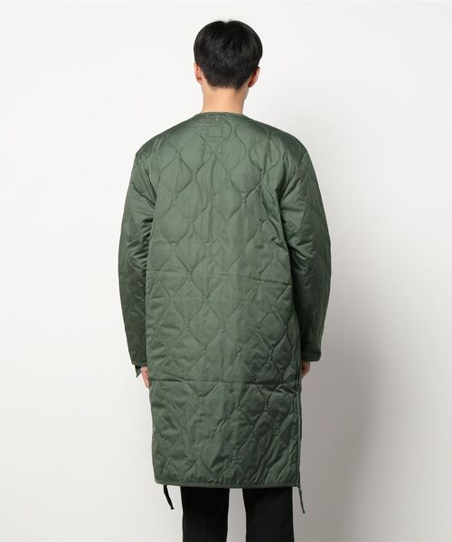 #【TAION/タイオン】MILITARY ZIP V NECK DOWN COAT/ミリタリージップVネックダウンコート