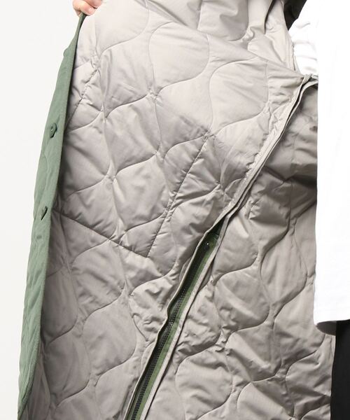#【TAION/タイオン】MILITARY ZIP V NECK DOWN COAT/ミリタリージップVネックダウンコート
