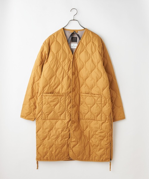#【TAION/タイオン】MILITARY ZIP V NECK DOWN COAT/ミリタリージップVネックダウンコート