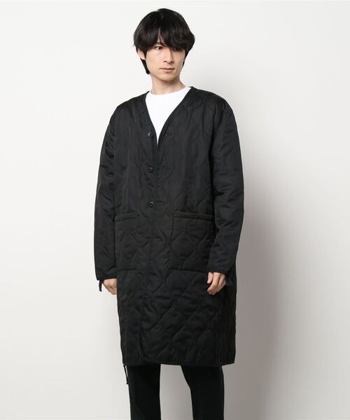 #【TAION/タイオン】MILITARY ZIP V NECK DOWN COAT/ミリタリージップVネックダウンコート