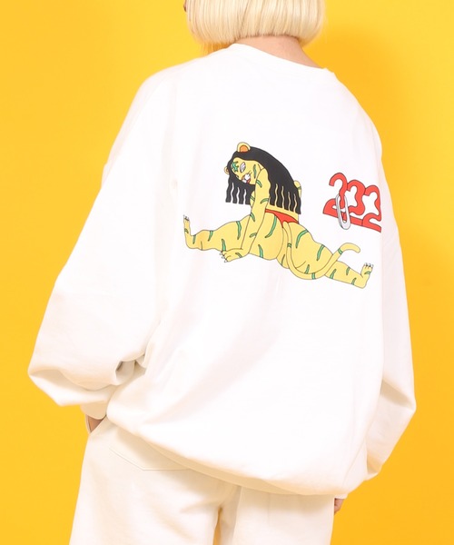 PUNYUS（プニュズ）の「寅プリントスウェット（スウェット・レディース・ホワイト/ブラック・4/3）」の9枚目の写真