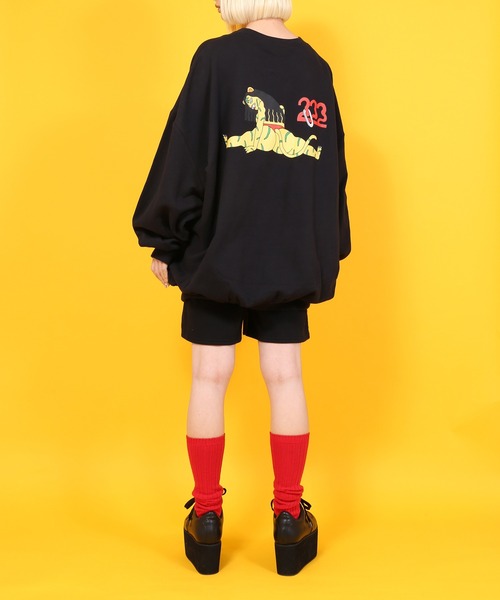 PUNYUS（プニュズ）の「寅プリントスウェット（スウェット・レディース・ホワイト/ブラック・4/3）」の12枚目の写真