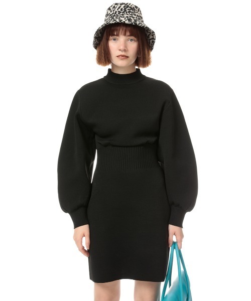 SLY ニットワンピース SLY | ASYMMETRY LAYER KNIT ショートワンピース (ワンピース
