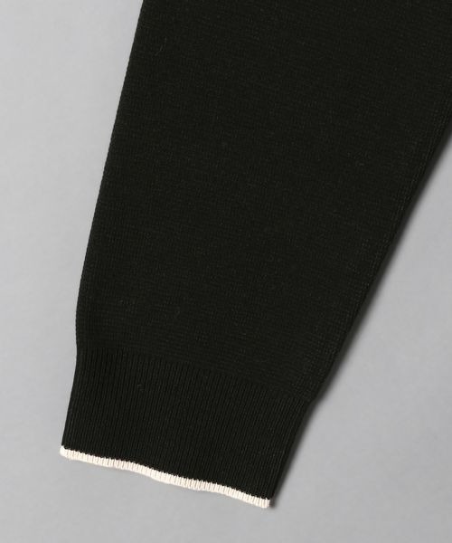 JEANASIS（ジーナシス）の「12Gストライプジャガードキリカエカーディガン/264375（カーディガン/ボレロ・レディース・ブラック系/グリーン系/グリーン系1・FREE）」の7枚目の写真