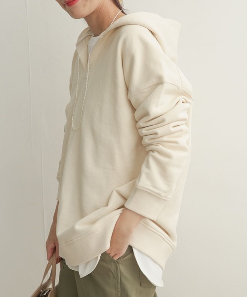 URBAN RESEARCH DOORS(アーバンリサーチドアーズ)の「チュニックパーカー(パーカー・レディース・パープル/アイボリー/ライトベージュ・ONE)」の20枚目の写真