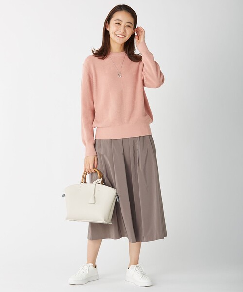 J.PRESS Ladies(J.プレス レディス)の「【洗える】コットンアクリルコード ニット(ニット/セーター・レディース・ライラック系/ホワイト系/ライトグリーン系/ピンク系・SMALL)」の6枚目の写真
