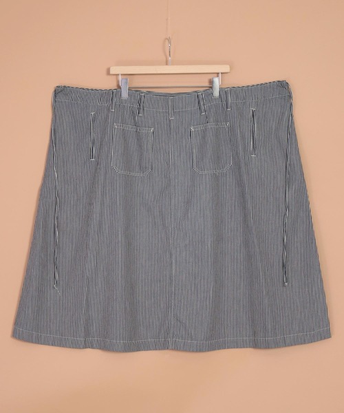 OMNIGOD（オムニゴッド）の「[OMNIGOD womens / オムニゴッド]　ヒッコリーデニム ロールスカート（スカート・レディース・ブルー系その他・FREE）」の4枚目の写真