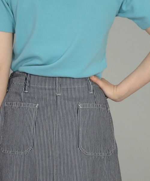 OMNIGOD（オムニゴッド）の「[OMNIGOD womens / オムニゴッド]　ヒッコリーデニム ロールスカート（スカート・レディース・ブルー系その他・FREE）」の13枚目の写真