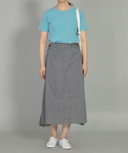 OMNIGOD（オムニゴッド）の「[OMNIGOD womens / オムニゴッド]　ヒッコリーデニム ロールスカート（スカート・レディース・ブルー系その他・FREE）」の16枚目の写真