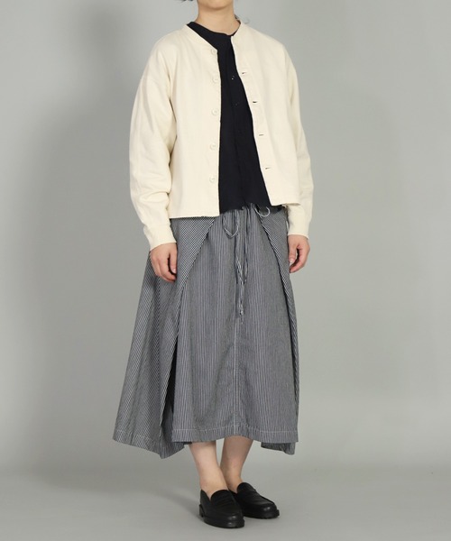 OMNIGOD（オムニゴッド）の「[OMNIGOD womens / オムニゴッド]　ヒッコリーデニム ロールスカート（スカート・レディース・ブルー系その他・FREE）」の19枚目の写真